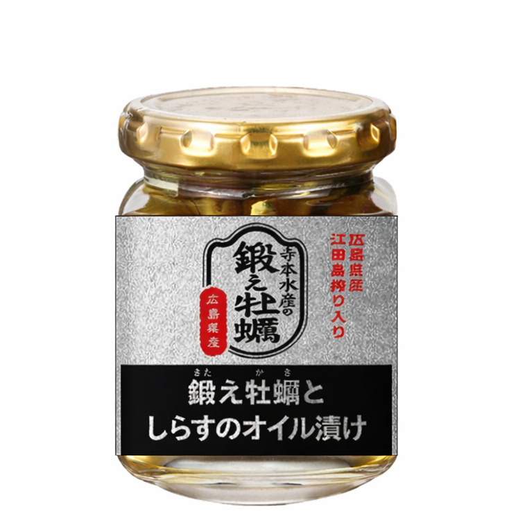 Kitae Oyster and shirasu in oil 120 g jar